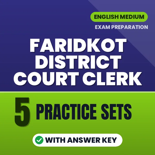 Boost Your Faridkot District Court Clerk Exam Score with 5 Practice Sets with Answer Key in English – PDF eBook