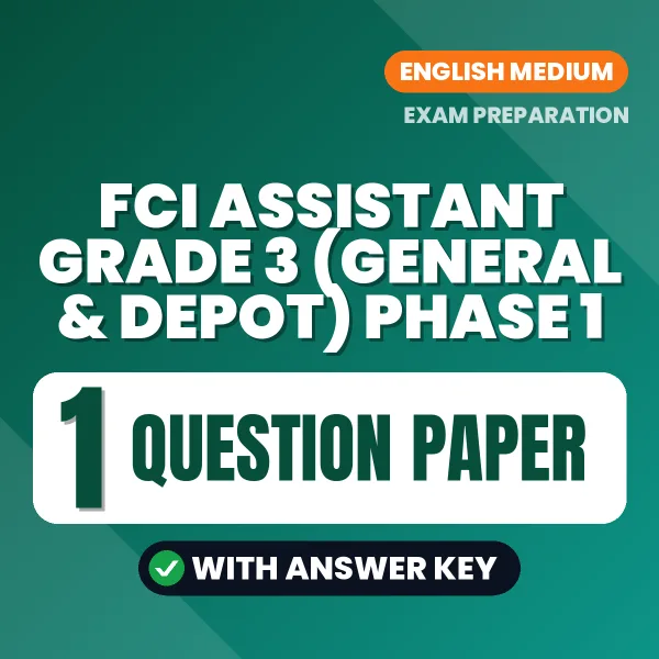 Download 2 FCI Assistant Grade 3 (General & Depot) Phase 1 Question Papers PDF (English) Based on the Latest Exam Pattern