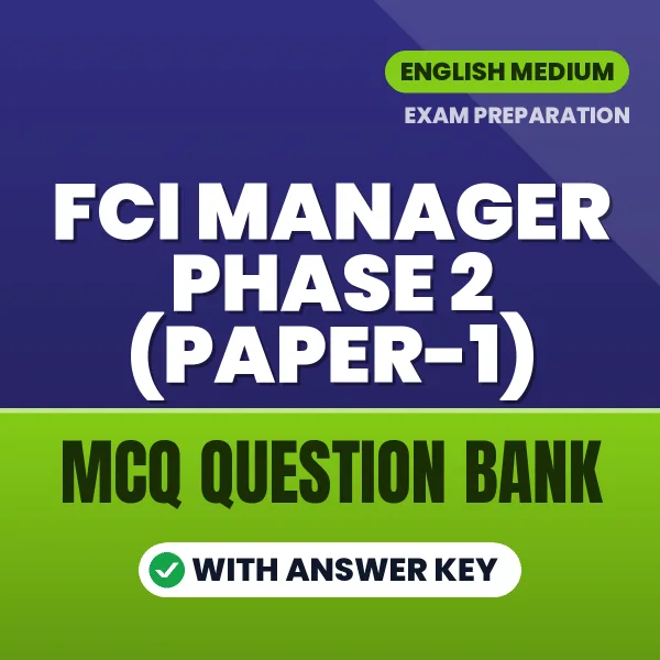 FCI Manager Phase 2 (Paper-1) MCQ with Answer Key Book PDF in English – Exam-Oriented Objective Questions for Quick Revision