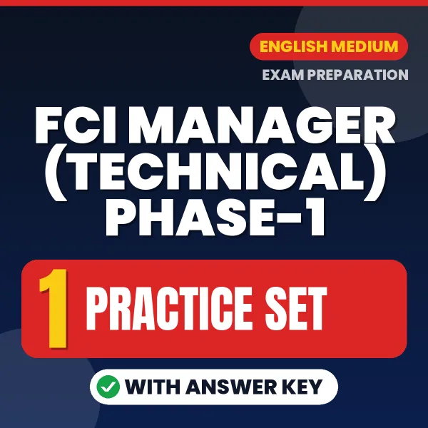 Download 5 FCI Manager (Technical) Phase-1 Practice Sets PDF (English) Based on the Latest Exam Pattern