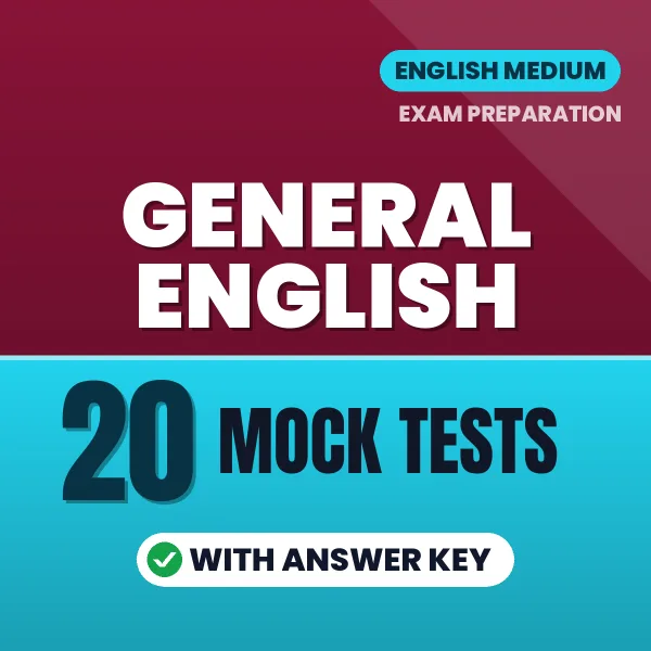 20 Mock Tests for General English Exam in English | Practice eBook with Answer Key – Instant PDF Download