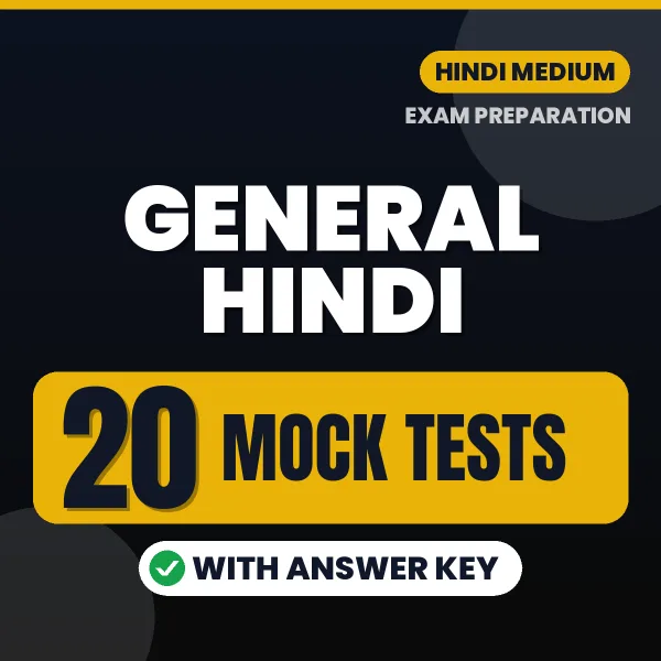 Latest Pattern General Hindi Mock Test eBook in Hindi – 20 Mock Tests with Answer Key for Self-Assessment