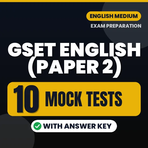 10 Mock Tests for GSET English (Paper 2) Exam in English | Practice eBook with Answer Key – Instant PDF Download