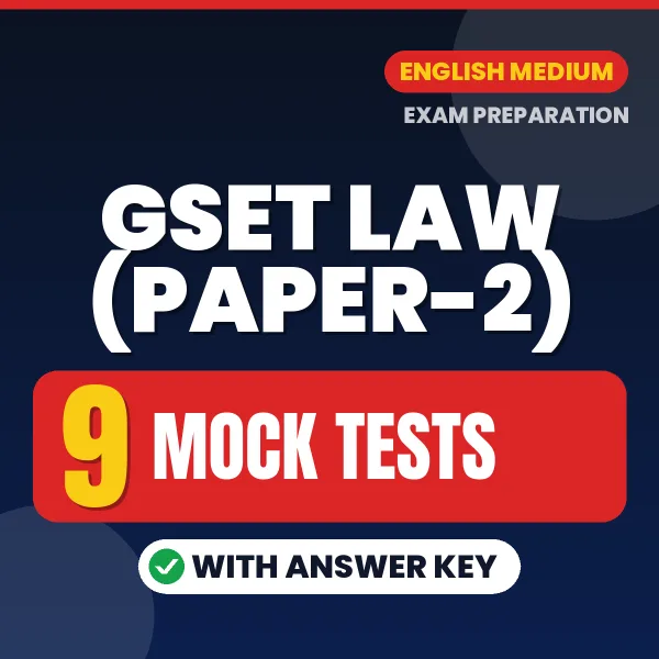 Practice for GSET Law (Paper-2) Exam at Home – 9 Mock Tests PDF in English with Answers