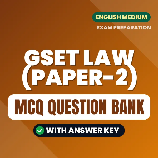 Prepare for GSET Law (Paper-2) Exam with Multiple Choice Questions & Answers PDF in English