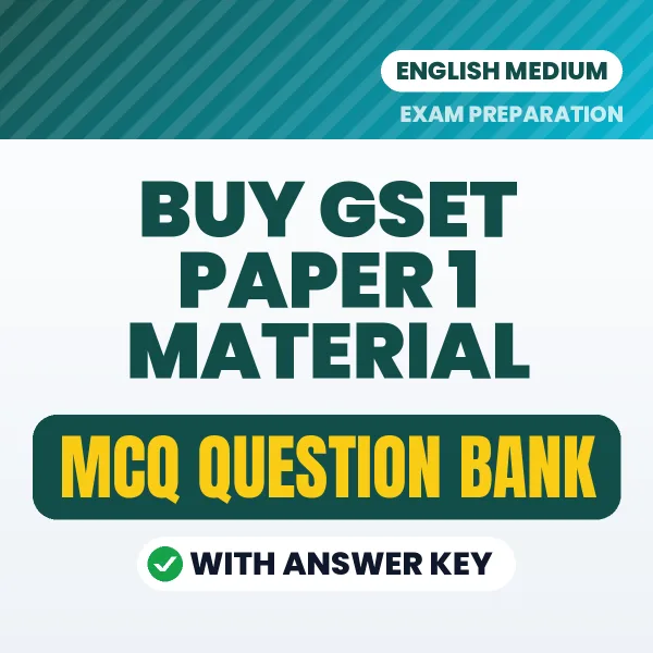Buy GSET Paper 1 Material Exam Objective Type Questions eBook in English – Latest Pattern MCQ Collection