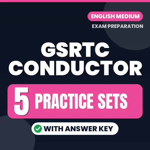 Latest Pattern GSRTC Conductor Practice Set eBook in English – 5 Practice Sets with Answer Key for Self-Assessment