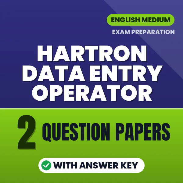 Download 2 HARTRON Data Entry Operator Question Papers PDF (English) Based on the Latest Exam Pattern