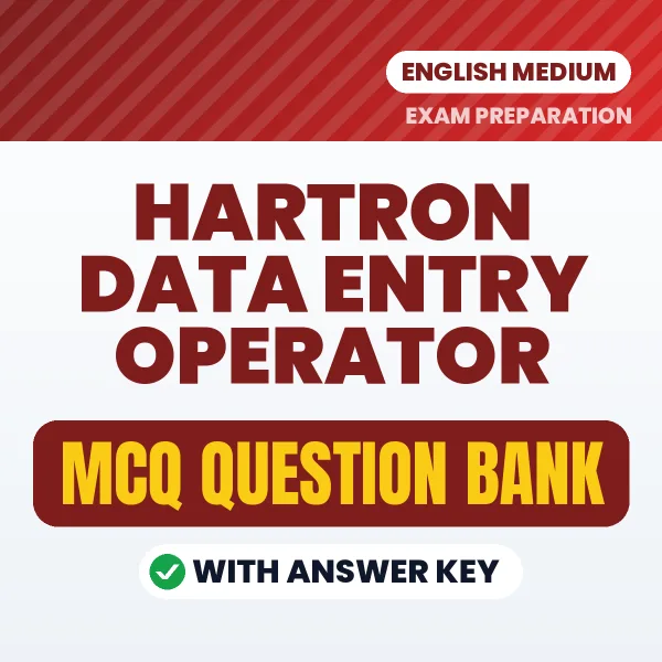 HARTRON Data Entry Operator Exam Objective Question Bank (English): MCQs with Answer Key Based on the Latest Syllabus