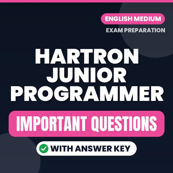 Download HARTRON Junior Programmer Preparation Book PDF (English) with Important Questions & Answers