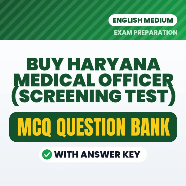 Buy Haryana Medical Officer (Screening Test) Objective Type Questions eBook in English – Latest Pattern MCQ Collection