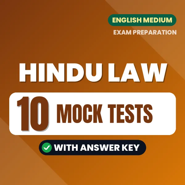 Hindu Law Mock Test PDF in English – 10 Full-Length Mock Tests with Answer Key