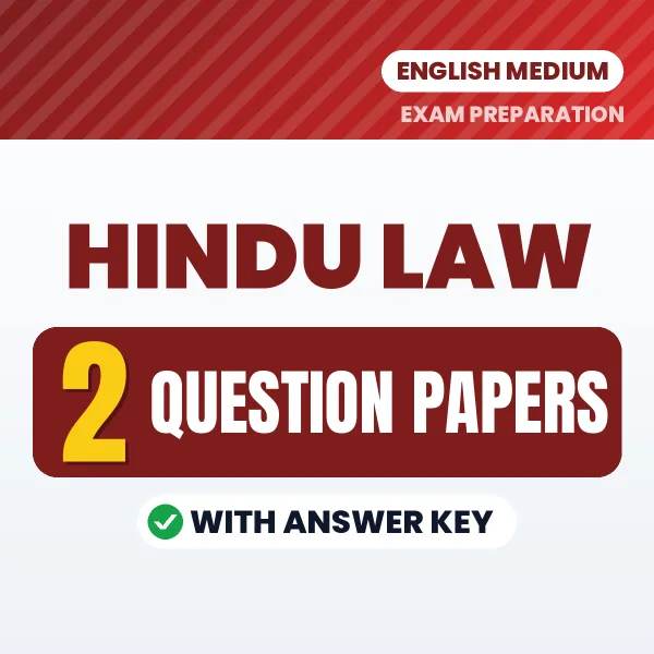 Hindu Law Question Paper PDF in English – 2 Full-Length Question Papers with Answer Key
