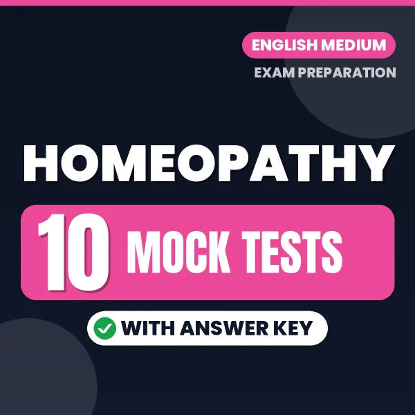 Homeopathy Exam Mock Test Series (English): 10 Exam-Like Mock Tests with Answers