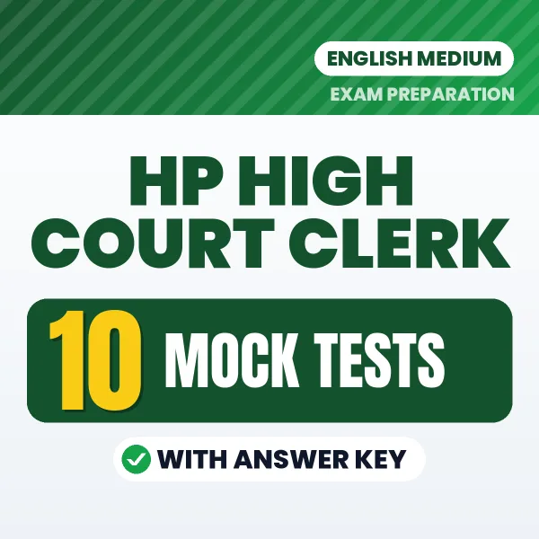 10 Mock Tests for HP High Court Clerk Exam in English | Practice eBook with Answer Key – Instant PDF Download