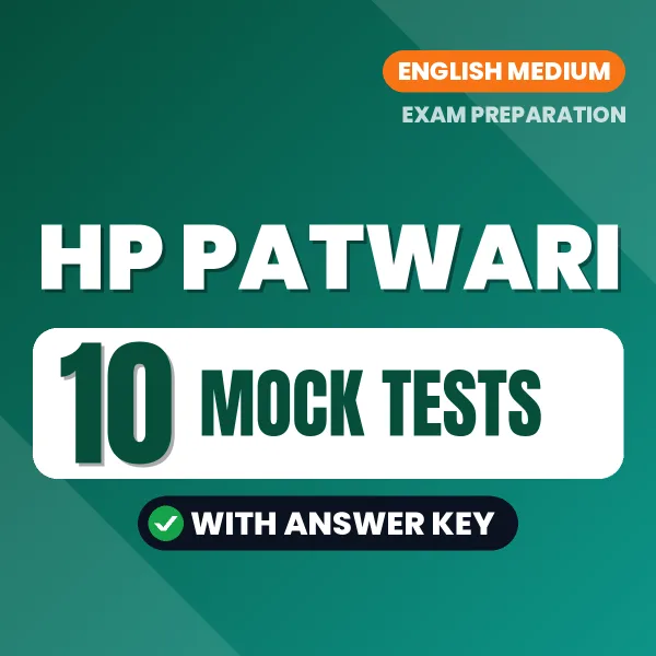 Download 10 HP Patwari Mock Tests PDF (English) Based on the Latest Exam Pattern