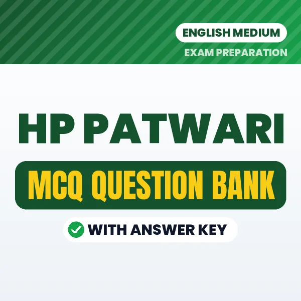 Best MCQ eBook for HP Patwari Exam in English | Selected Questions with Answer Key