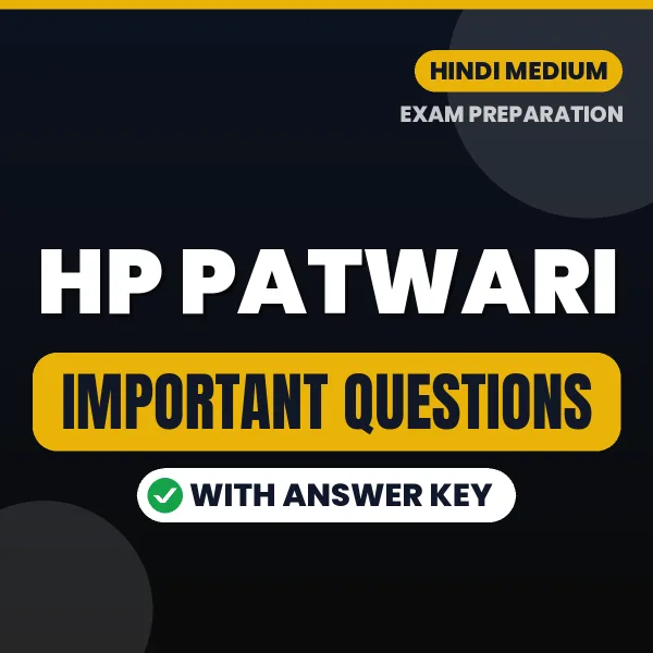 Download HP Patwari Preparation Book PDF (Hindi) with Important Questions & Answers