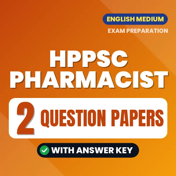 Latest Pattern HPPSC Pharmacist Question Paper eBook in English – 2 Question Papers with Answer Key for Self-Assessment