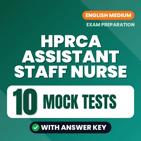 Latest Pattern HPRCA Assistant Staff Nurse Mock Test eBook in English – 10 Mock Tests with Answer Key for Self-Assessment