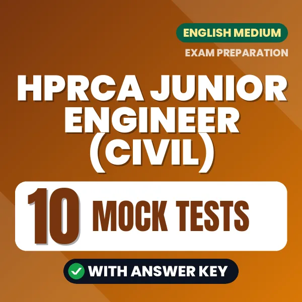 Practice for HPRCA Junior Engineer (Civil) Exam at Home – 10 Mock Tests PDF in English with Answers