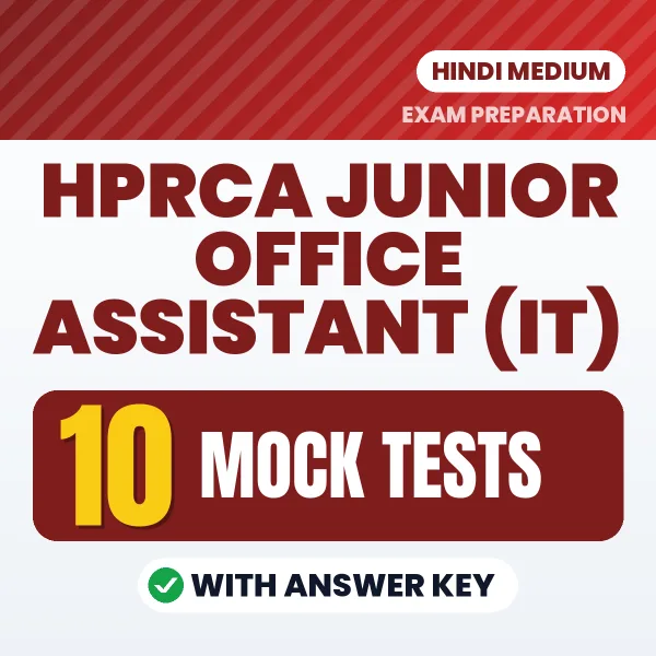 Boost Your HPRCA Junior Office Assistant (IT) Exam Score with 10 Mock Tests with Answer Key in Hindi – PDF eBook
