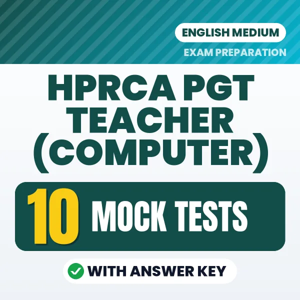 HPRCA PGT Teacher (Computer) Mock Test PDF in English – 10 Full-Length Mock Tests with Answer Key