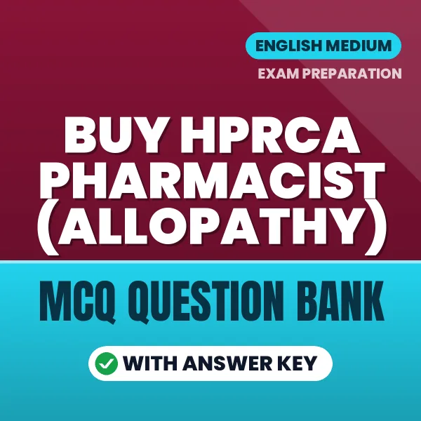 Buy HPRCA Pharmacist (ALLOPATHY) Exam Objective Type Questions eBook in English – Latest Pattern MCQ Collection