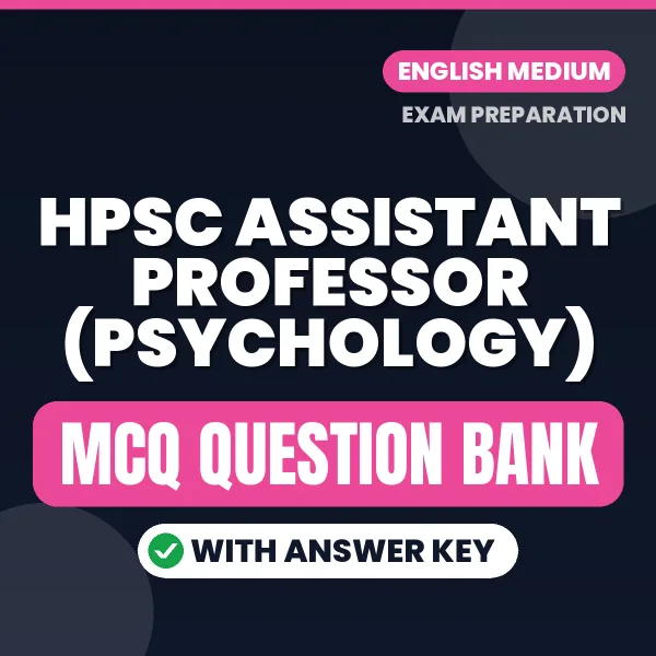 Crack HPSC Assistant Professor (Psychology) Exam with This MCQ Practice Book PDF in English – Instant Download