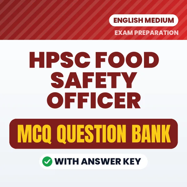 HPSC Food Safety Officer MCQ with Answer Key Book PDF in English – Exam-Oriented Objective Questions for Quick Revision