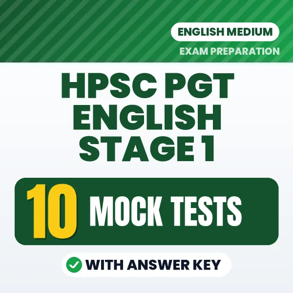 Boost Your HPSC PGT English Stage 1 Exam Score with 10 Mock Tests with Answer Key in English – PDF eBook