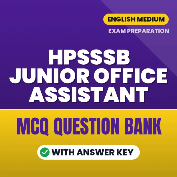 HPSSSB Junior Office Assistant MCQ with Answer Key Book PDF in English – Exam-Oriented Objective Questions for Quick Revision