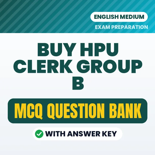 Buy HPU Clerk Group B Exam Objective Type Questions eBook in English – Latest Pattern MCQ Collection