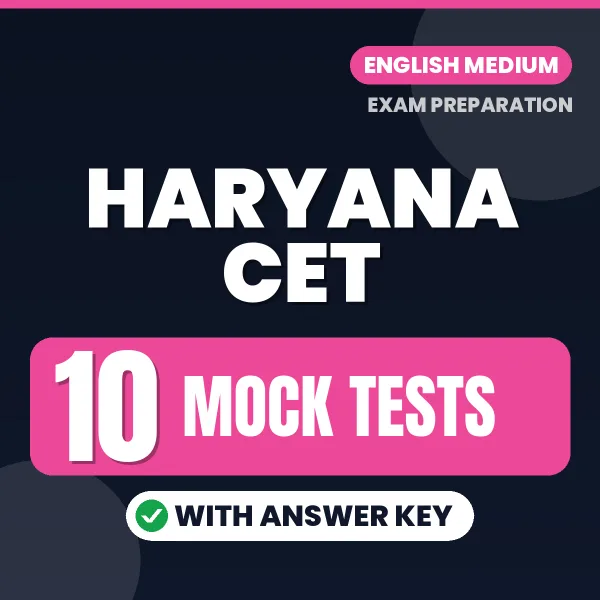 Boost Your Haryana CET Exam Score with 10 Mock Tests with Answer Key in English – PDF eBook