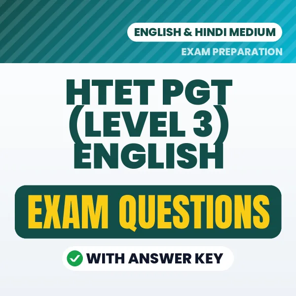 HTET PGT (Level 3) English Study eBook (Hindi): Exam-Oriented Questions with Answers in PDF