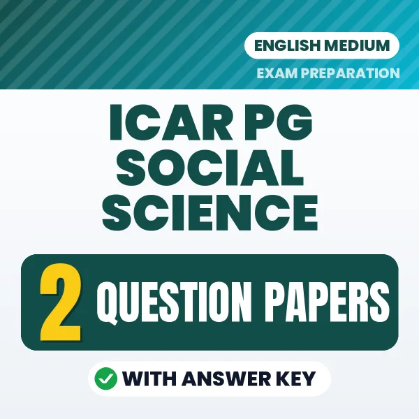 Latest Pattern ICAR PG Social Science Question Paper eBook in English – 2 Question Papers with Answer Key for Self-Assessment