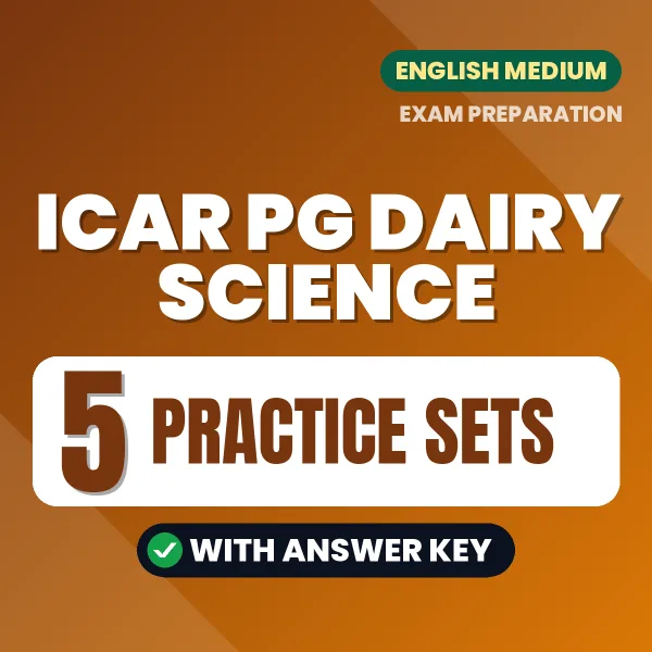 Boost Your ICAR PG Dairy Science Exam Score with 5 Practice Sets with Answer Key in English – PDF eBook