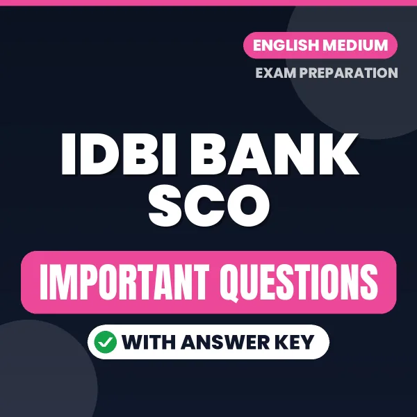 Download IDBI Bank SCO Preparation Book PDF (English) with Important Questions & Answers