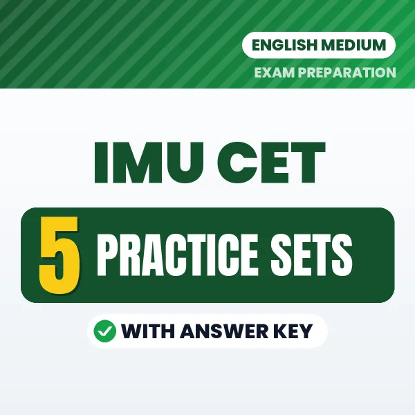 Download 5 IMU CET Practice Sets PDF (English) Based on the Latest Exam Pattern
