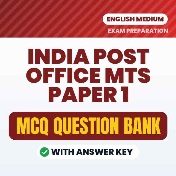 Prepare for India Post Office MTS Paper 1 Exam with Multiple Choice Questions & Answers PDF in English