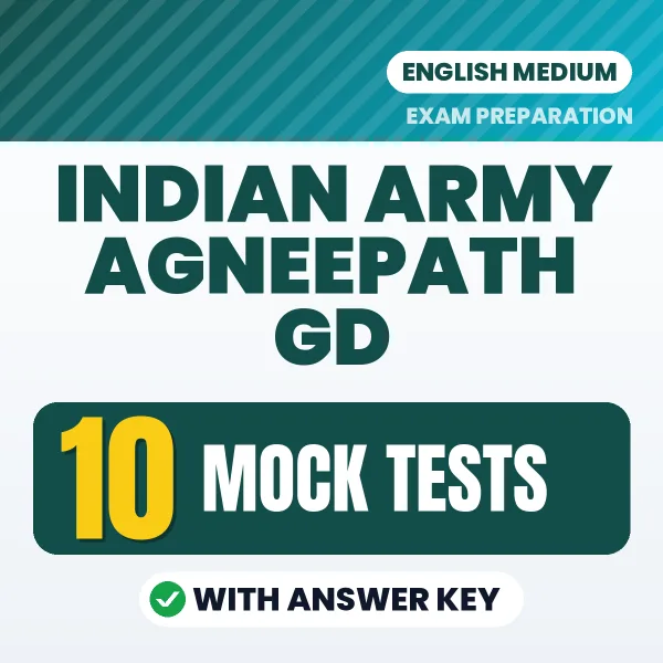 Latest Pattern Indian Army Agneepath GD Mock Test eBook in English – 10 Mock Tests with Answer Key for Self-Assessment