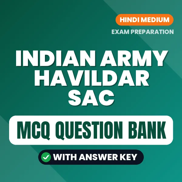 Best MCQ eBook for Indian Army Havildar SAC Exam in Hindi | Selected Questions with Answer Key
