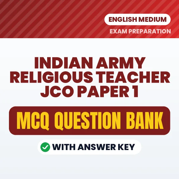Download INDIAN ARMY RELIGIOUS TEACHER JCO PAPER 1 Exam MCQ PDF in English – Important Objective Questions with Answers