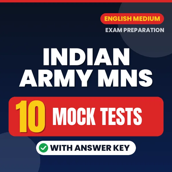 10 Mock Tests for Indian Army MNS Exam in English | Practice eBook with Answer Key – Instant PDF Download