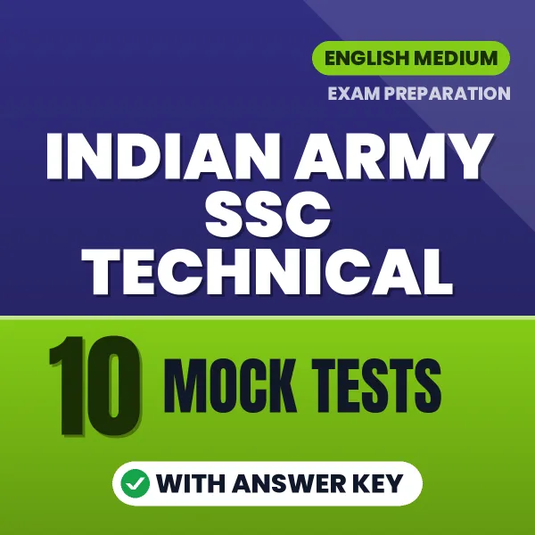 Indian Army SSC Technical Mock Test PDF in English – 10 Full-Length Mock Tests with Answer Key