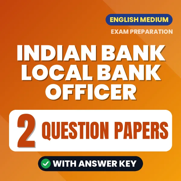 Indian Bank Local Bank Officer Exam Question Paper Series (English): 2 Exam-Like Question Papers with Answers