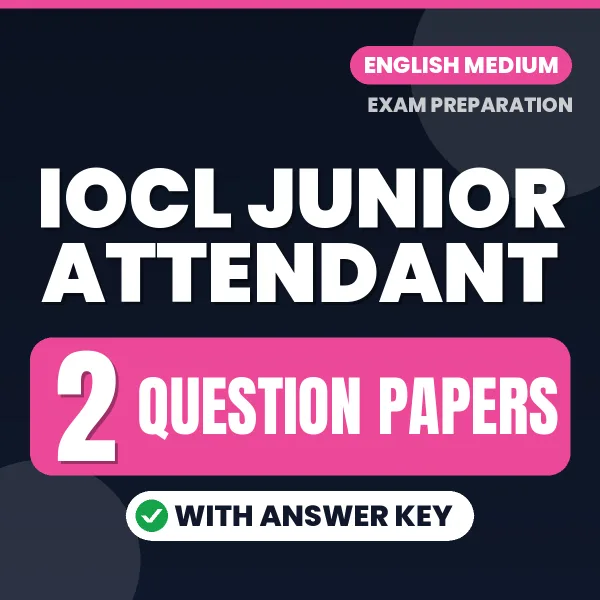 2 Question Papers for IOCL Junior Attendant Exam in English | Practice eBook with Answer Key – Instant PDF Download