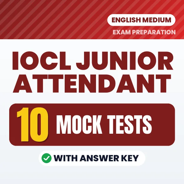10 Mock Tests for IOCL Junior Attendant Exam in English | Practice eBook with Answer Key – Instant PDF Download