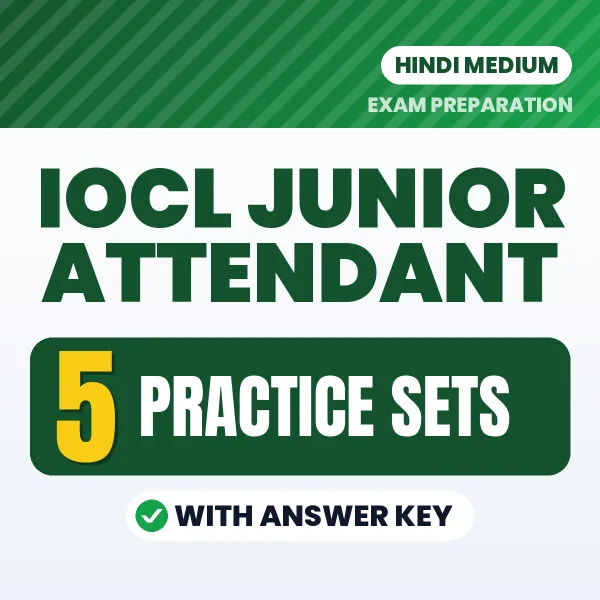 Latest Pattern IOCL Junior Attendant Practice Set eBook in Hindi – 5 Practice Sets with Answer Key for Self-Assessment
