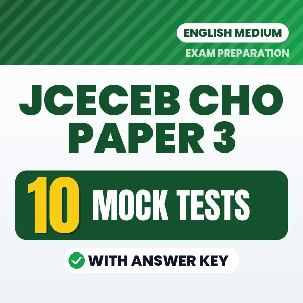 Download 10 JCECEB CHO Paper 3 Mock Tests PDF (English) Based on the Latest Exam Pattern